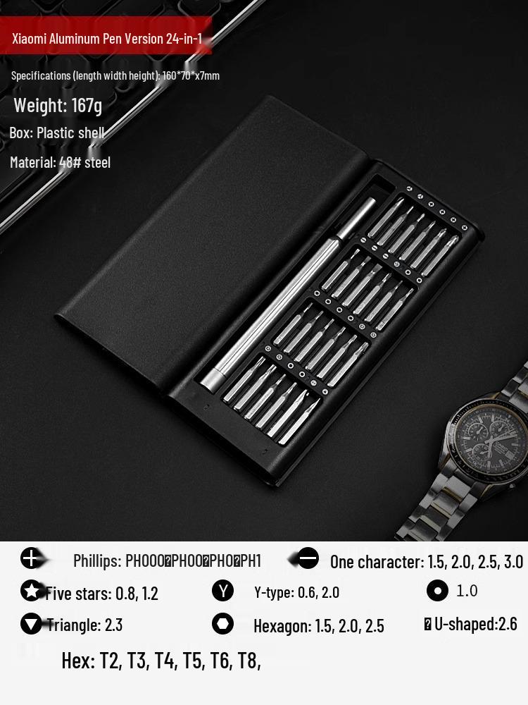 Multi-Functional Screwdriver Set with Triangle, Plum Blossom, U-Shaped, and Cross Heads for Household Use