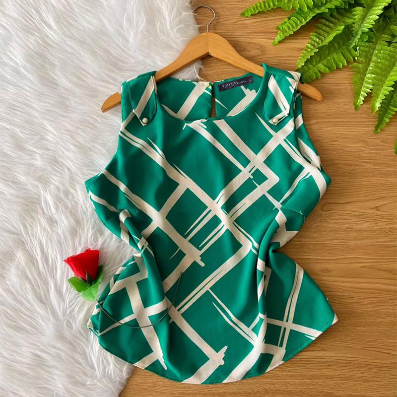 

ZANZEA Женские повседневные летние майки без рукавов с круглым вырезом и принтом XL