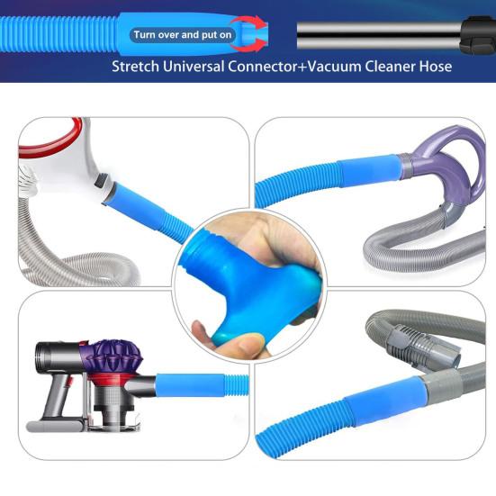 Dryer Vent Cleaning Kit with All Vacuum Cleaner Hose Attachment Brush Connector Dryer Vacuum Ventilation Lint Remover Quick Coupling Tube Accessories