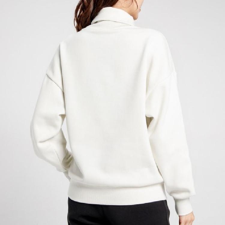 Puma Sports Lifestyle Series Letter Casual Stand Collar Long Sleeve Sweatshirt Women Sweatshirt White 534387-05