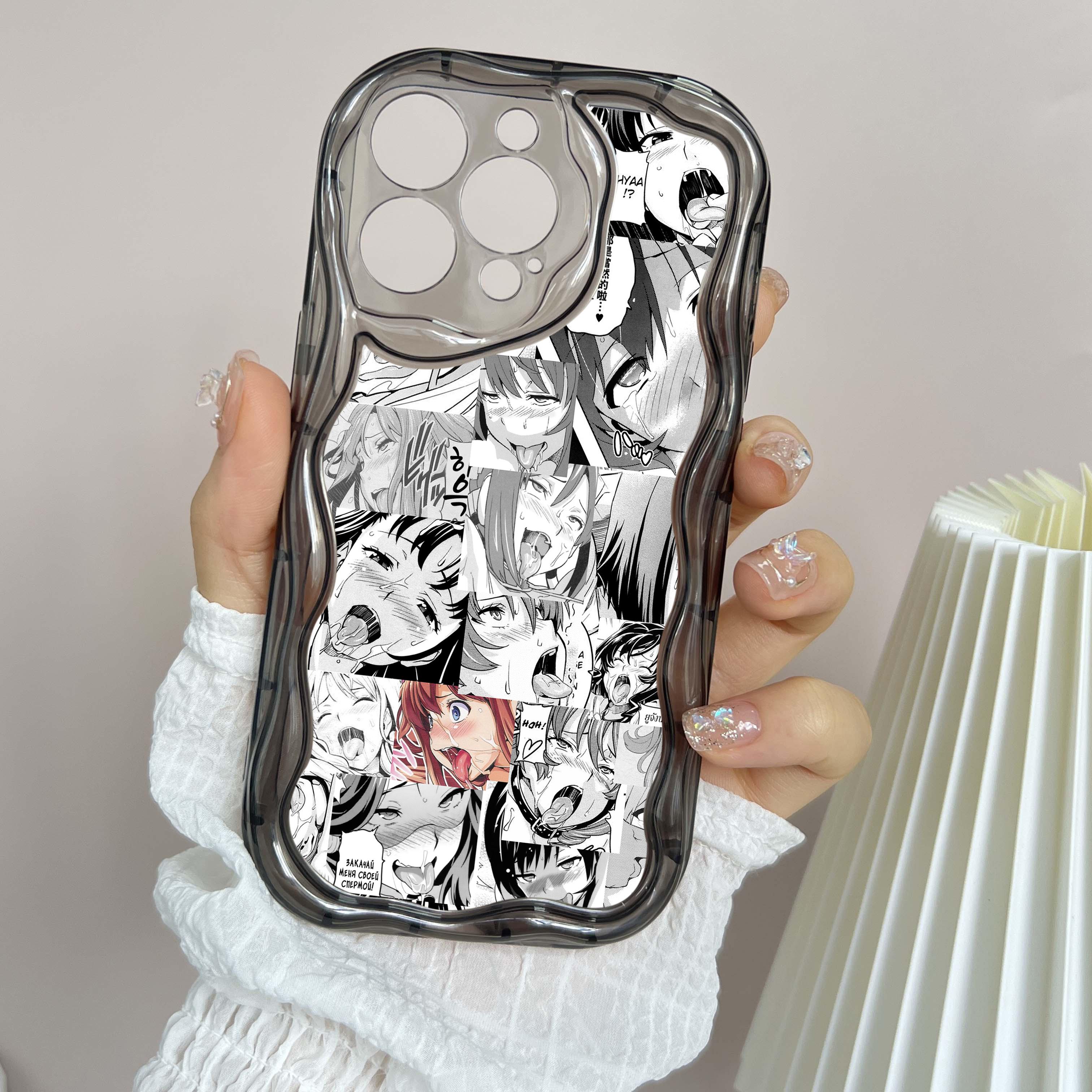 

LZ1 аниме девушка мультфильм Япония милые слюни лица прозрачные мягкие волнистые чехлы для телефонов для iPhone 15 13 Pro Max 12 mini 14 8 Plus XS Max XR 6 защитная задняя крышка for iPhone 13