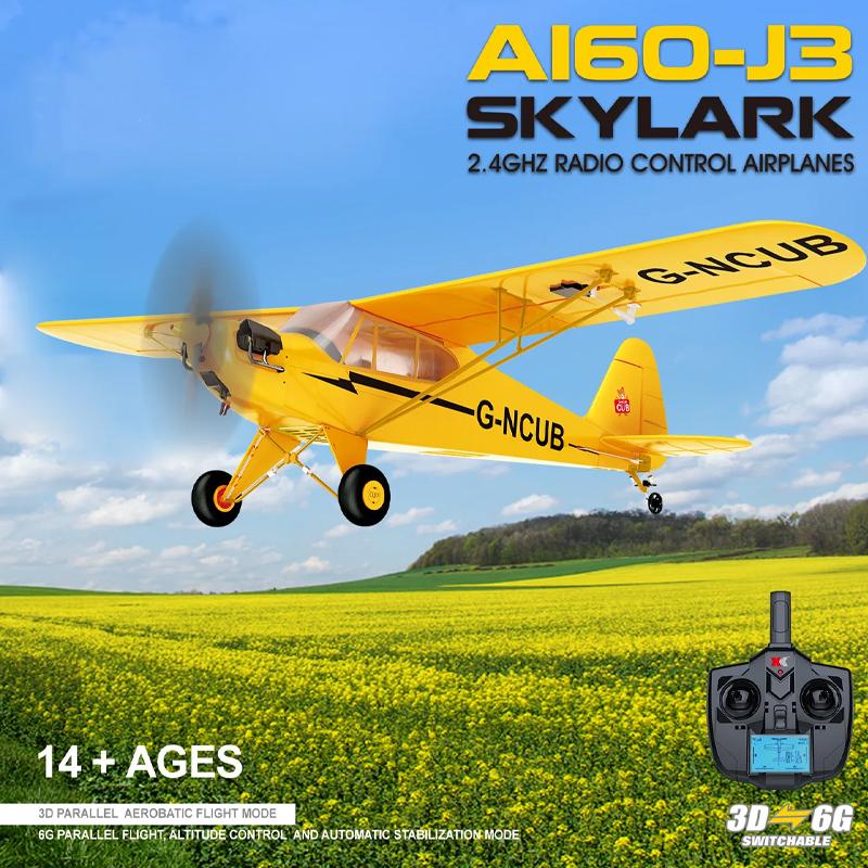 Bambino Adulto Wltoys A160-J3 Rtf 2.4G Motore Brushless 3D6G Aereo Radiocomandato Aggiornato Cub Pronto Per Volare All'aperto