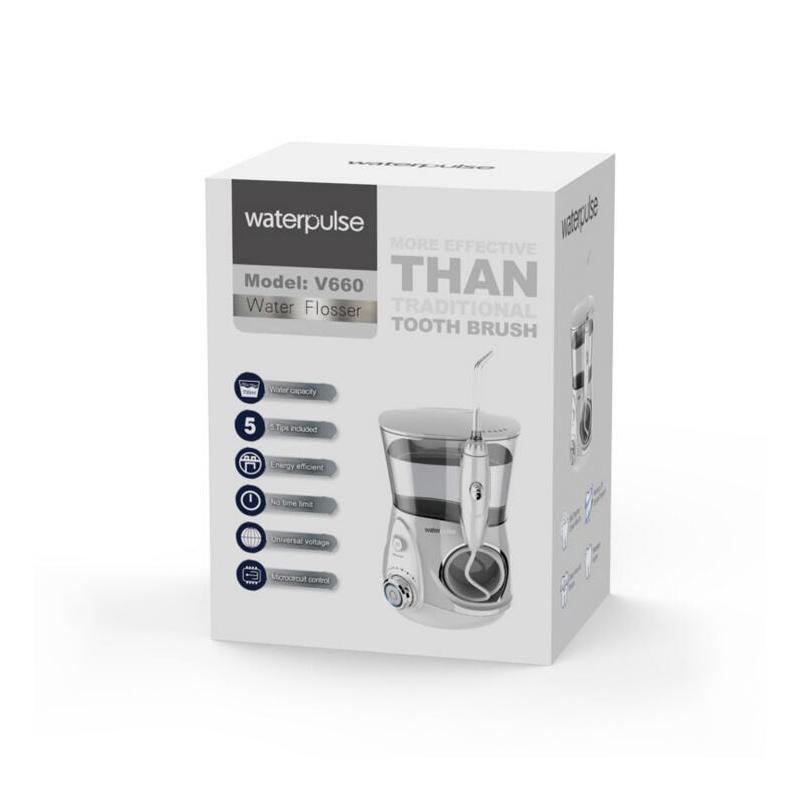 V660G Oral Irrigator, 12 nivåer Water Flosser + dyser + boks Husholdningsapparater Dental vannstråle for tannbleking