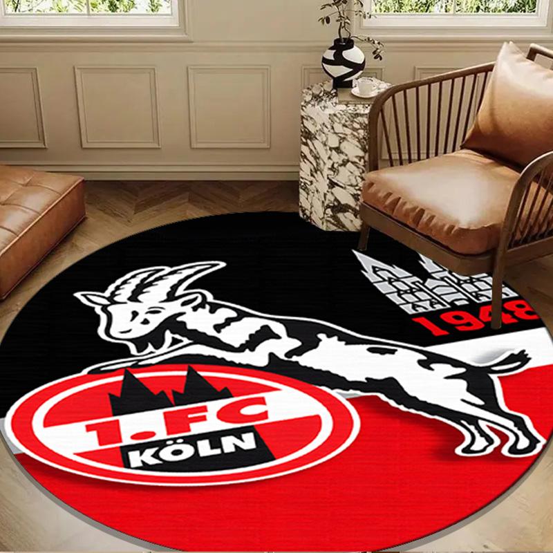 Goat Football Club Koln Round mat Home Decor, Chair rug For livingroom,Bedroom, doormat home decor Birthday Gift Christmas Gifts