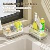 New Rag Rack Kitchen Sink Rack Household Wall-Mounted Multi-Function Sponge Pool Faucet Storage Artifact With Drain Design 1Pc