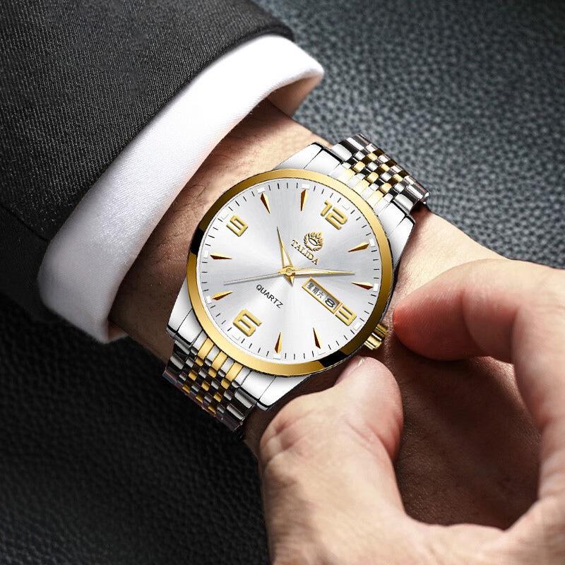 

Tianlida Модные Бестселлеры Мужские Водонепроницаемые Кварцевые Наручные Часы из Нержавеющей Стали с Отображением Даты и Дня Недели