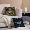 Colorful Plant And Insect Home Prints Pillow Case Double-Sided Plush Sofa Cushion Covers Organic Breathable Invisible Zipper