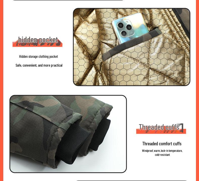 Graphene Insulated Camo Jacket: Unisex, Waterproof, Warm Cotton, Windproof, For Cold Weather & Workwear