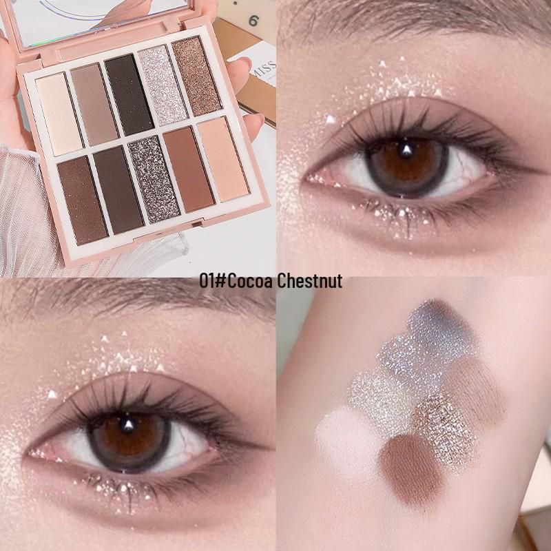 Versatile Multi-Color Eyeshadow Palette: Contour, Highlight & Matte Shimmer Earth Tones