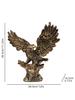 Eagle Standing on Tree Stump Statue, Resin Animal Sculpture, Home Decorative Accessories for Bedroom, Living Room, and Foyer
