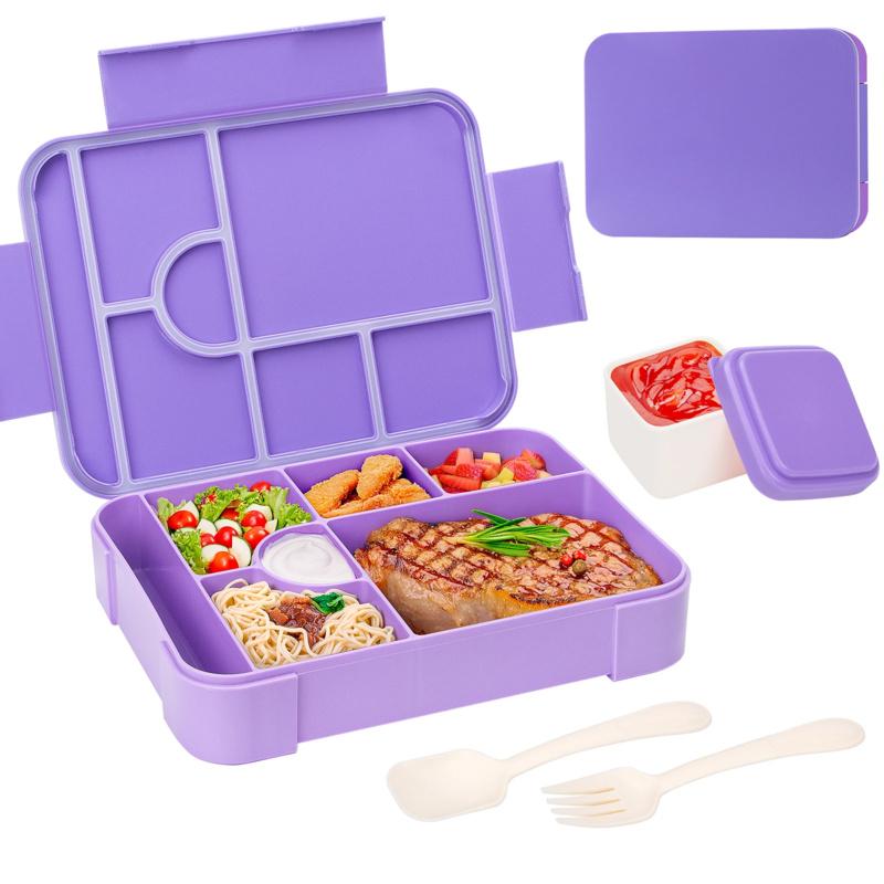 Large Capacity Bento Lunch Box for School Microwave Bento Box Leak-Proof Sealing Portable Divided Fresh-Keeping Food Container
