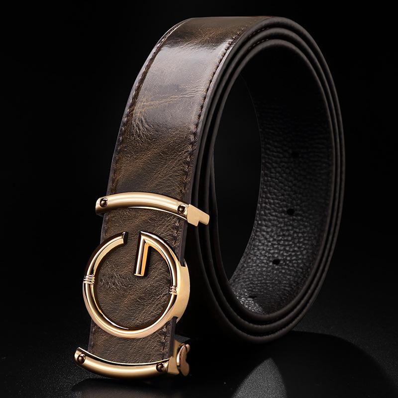 Men's Belt Automatic Buckle Belt Business Middle Aged and Young Trousers Belt Men