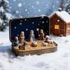 Festival Nativity Sets, Mini Nativity Scene Resin Figurines, Xmas Holy Family
