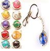 PIEARTH Natural Stone Globe Keychain - Power Stone Design, Blue, Gift-Boxed Lucky Charm Accessory 140mm