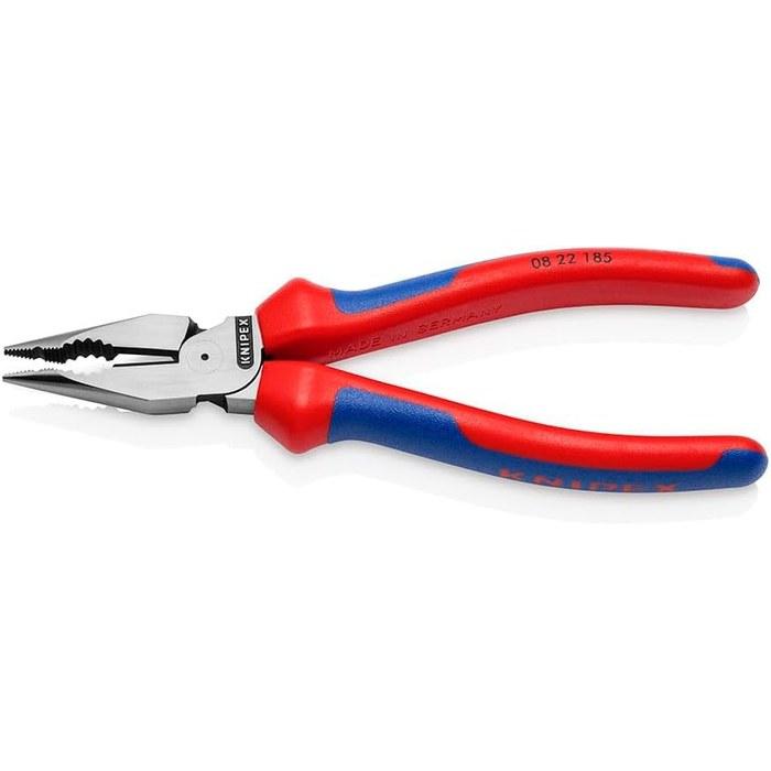 KNIPEX Needle Nose Pliers with Comfort Grip Handle 185mm 0822-185SB Red