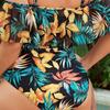 Large size print tight-fitting backless one-piece swimsuit bikini Large size bikini