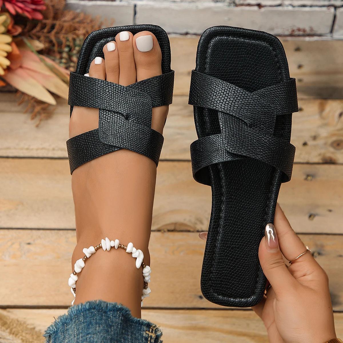 

Летние тапочки женские плоские роскошные пляжные шлепанцы женские сандалии трендовый брендовый дизайн шлепанцы женская обувь большой размер 43 43