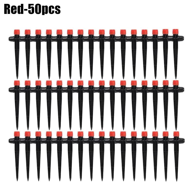 5/50PCS Spiked Dripper Sprinkler 8 Hole Drop Emitter All Round Scattering Sprinkler Garden Flower Watering Irrigation Supplies
