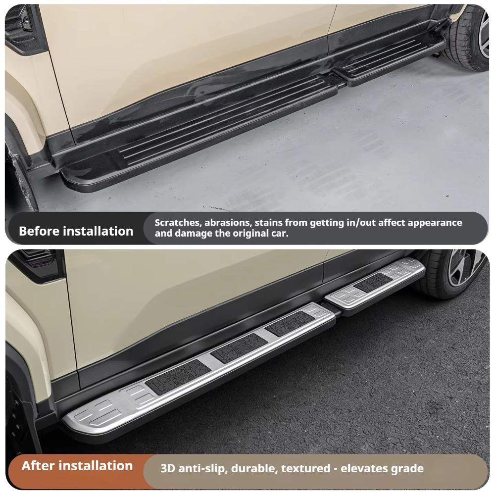 For Chery iCAR V27 iCAUR V27 Stainless Steel Door Sill Scuff Plate Anti-Slip Side Step Cover Threshold Protector Exterior Trim