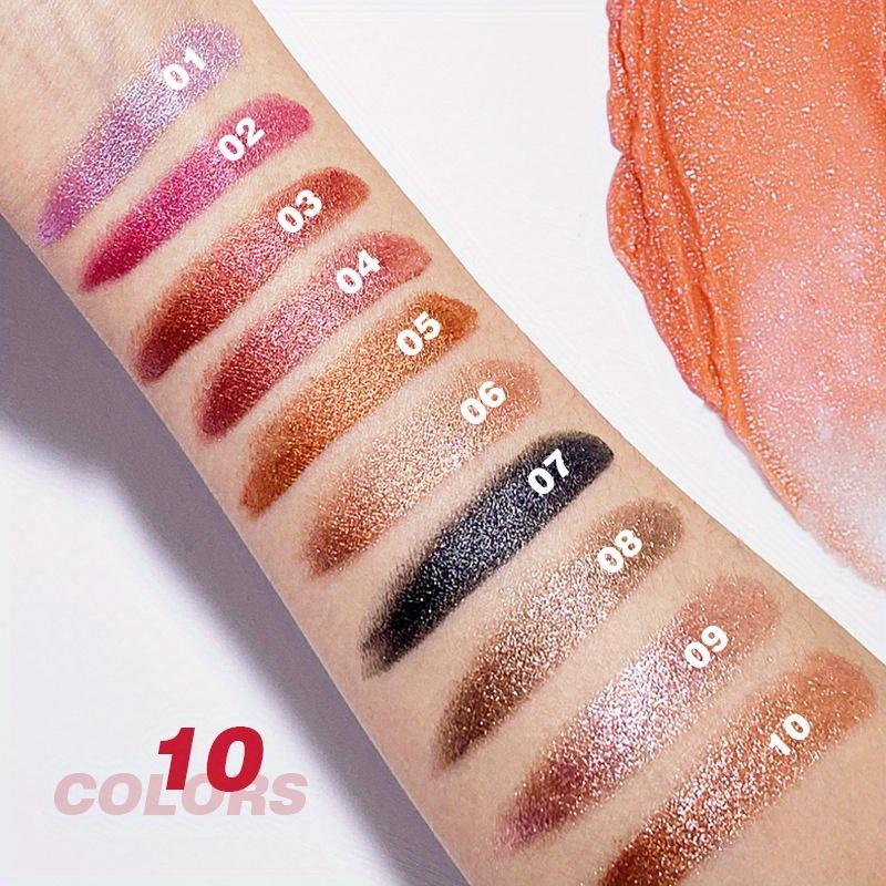 Lila Roter Lippenstift Glitzer Metallischer Lippenstift Hohe Pigmentierung Perlmutt Diamant Matt Lippenstift Nicht an Tasse haftend Langanhaltender Lippenlack Lipgloss