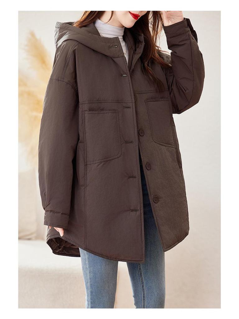 Geacă de iarnă matlasată de lungime medie pentru femei 2024 - Ușoară, elegantă, mărime plus