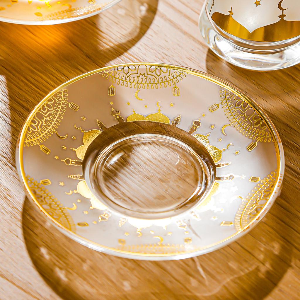 Set de 6 Mini Tasses à Café Transparentes Style Européen Tasse Luxe Léger Tasse à Thé de l'Après-midi Service à Boire pour la Maison
