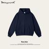 2025 Autumn Men's Basic Heavyweight Terry Cloth Hoodie - Trendy American Brand, Solid Colors, Unisex Design.