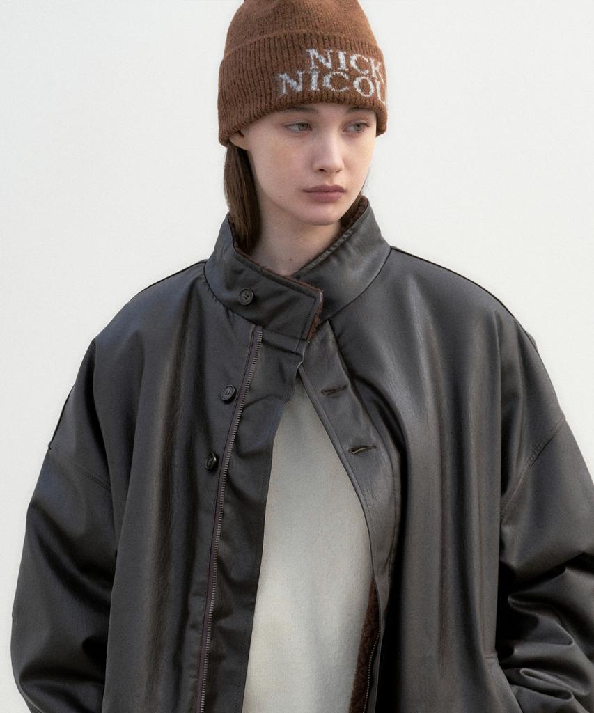 Nigaennikol Nicole Mixed Jaquard Beanie_Brown