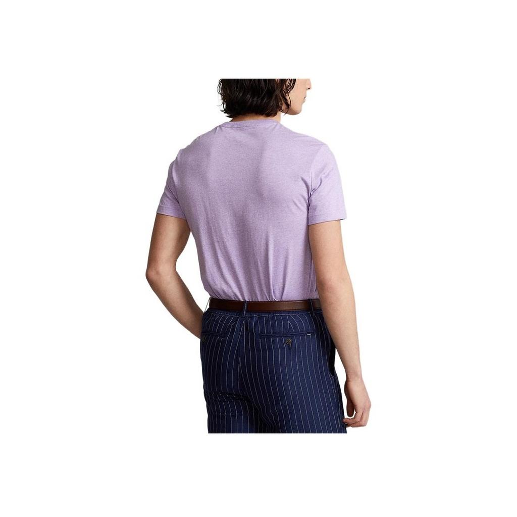 Polo Ralph Lauren Solid Logo Embroidered Slim Fit Crew Neck Short Sleeve T-Shirt Men Tops Purple MNPOTSH1N821201-500