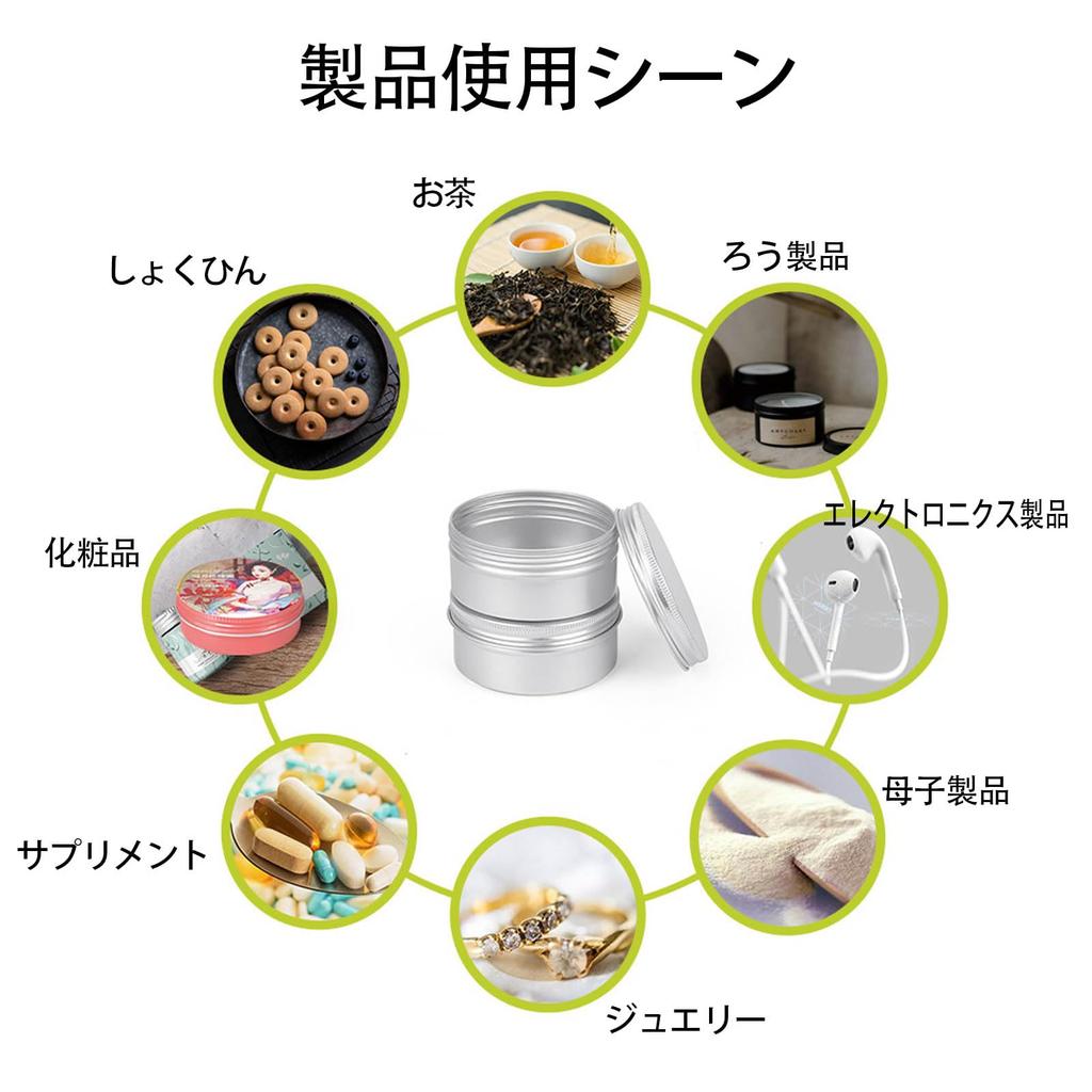 SZSL Aluminum Can Small Ointment Airtight Storage Nail Portable Refillable 30ml x 10 pieces Container, Lightweight, Container, Cosmetics, Parts,