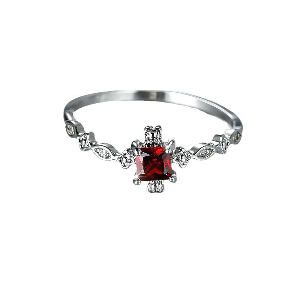 Chic Blue Topaz & Diamond Ring - European & American Style