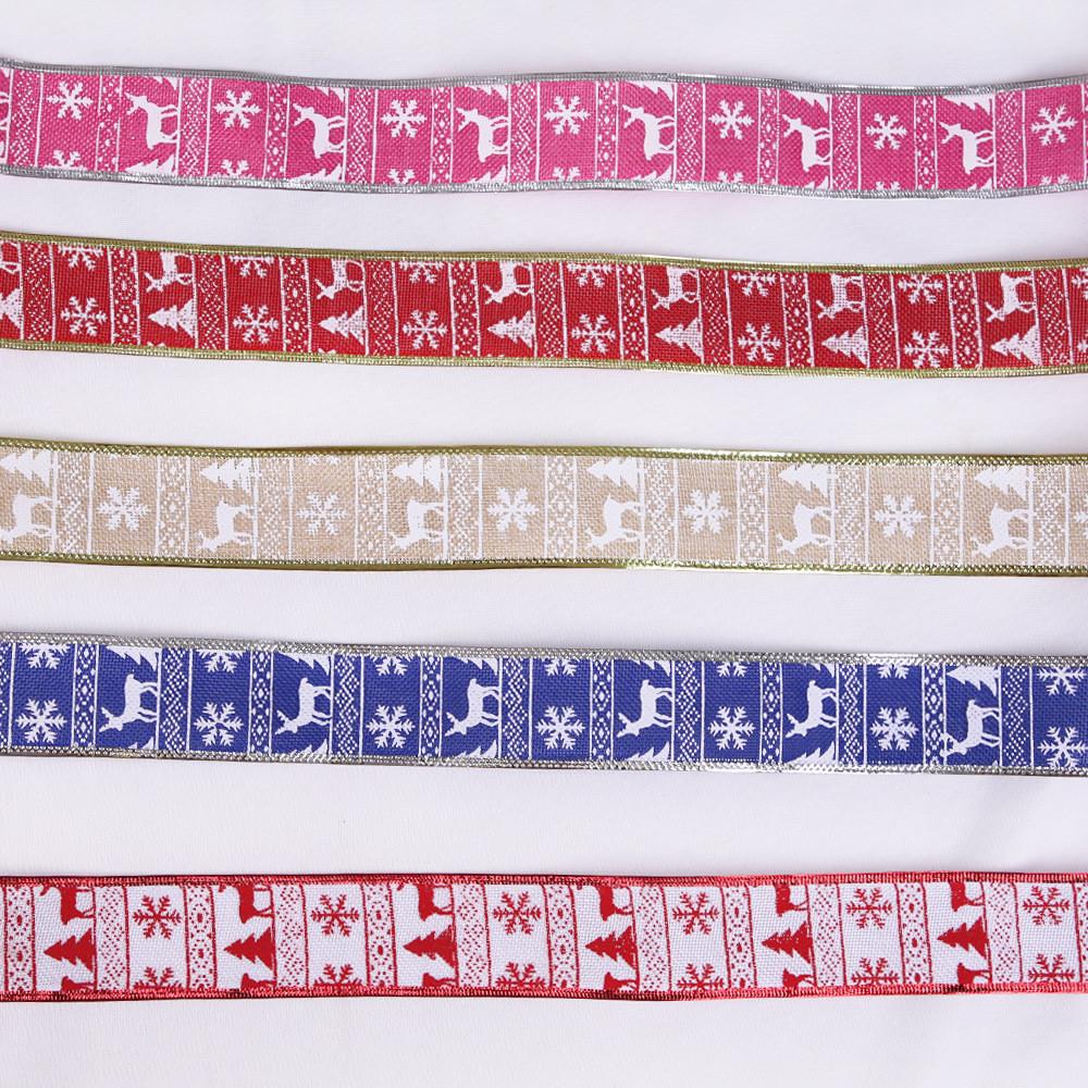 10 Meter Christmas Tree Decorative Ribbon Faux Burlap Festive Holiday Trim In Vibrant Colors