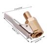 Brass Air Compressor Closed Flow Tire Heavy Duty Lock On Car Tire Inflator Pump Chuck with Clip Quick Converter for Head