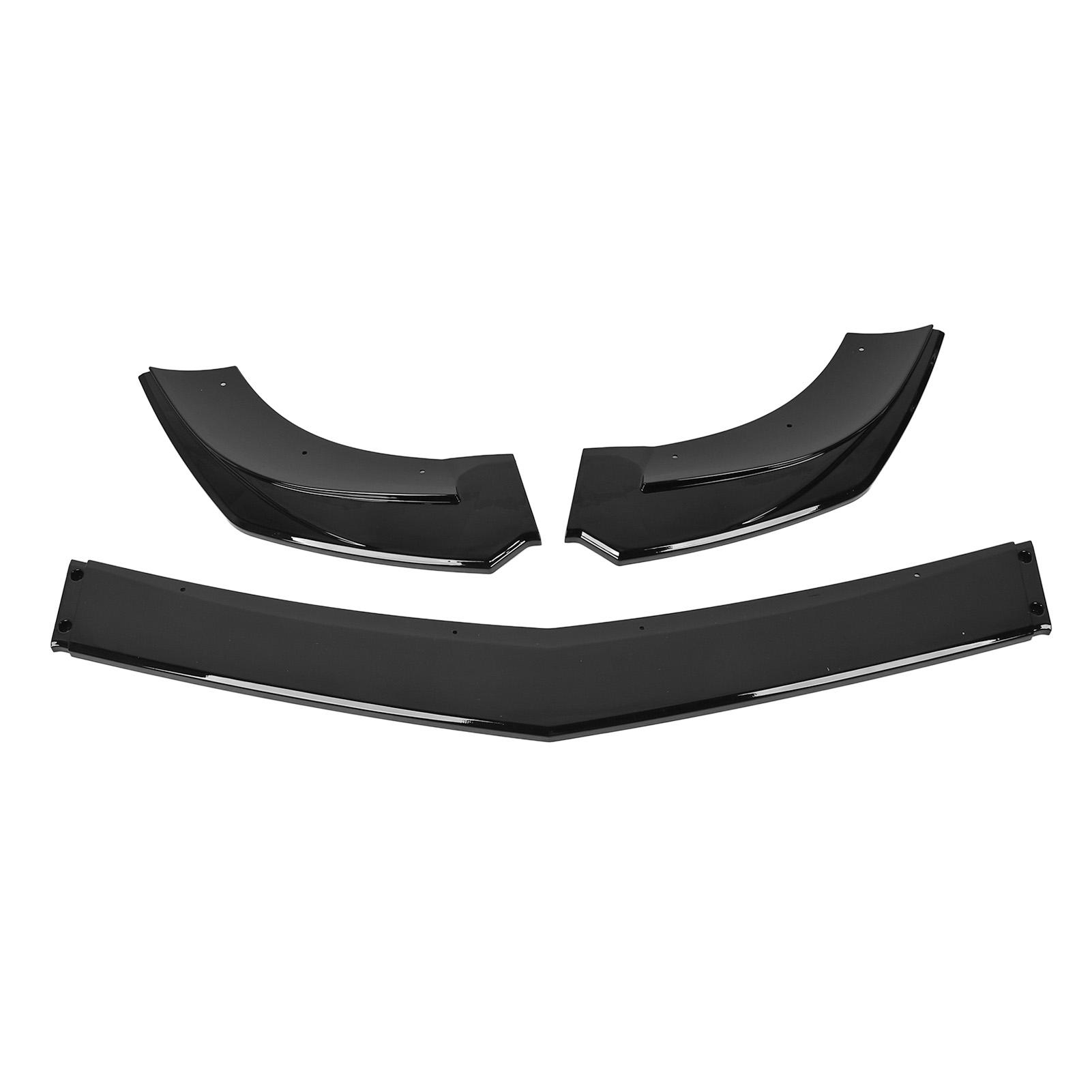

3PCS Front Bumper Lip Spoiler Scratch Resistant Bumper Lip Chin Splitter Kit Replacement for C‑Class W204 04 2011‑2014