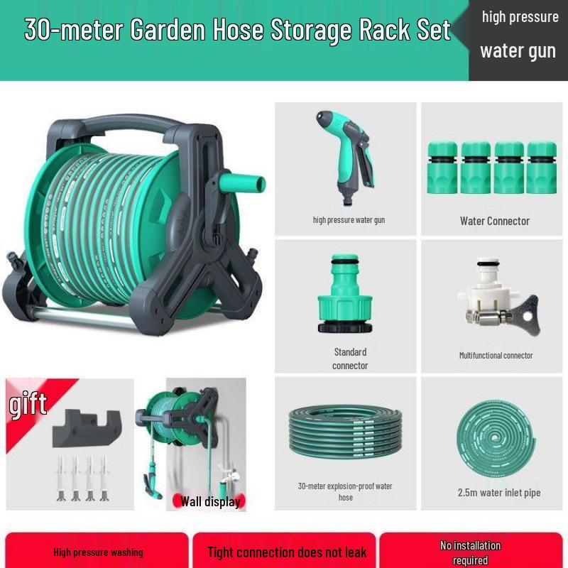 High-Pressure Car Wash Spray Head with Brush & Soft Hose