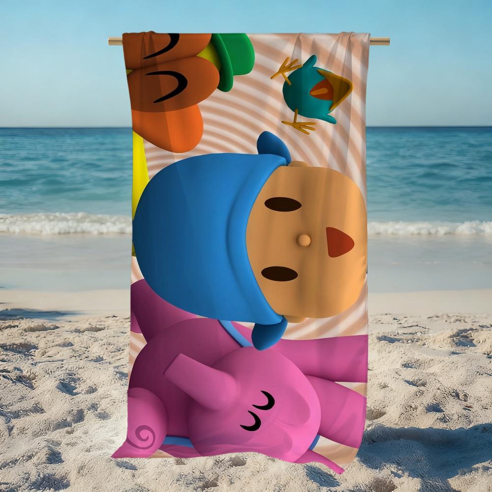 Cute P-P-pocoyo-o Cartoon Towel Beach Quick Dry Soft Pool Towels Gift for Travel Gym Shower Camping Sports