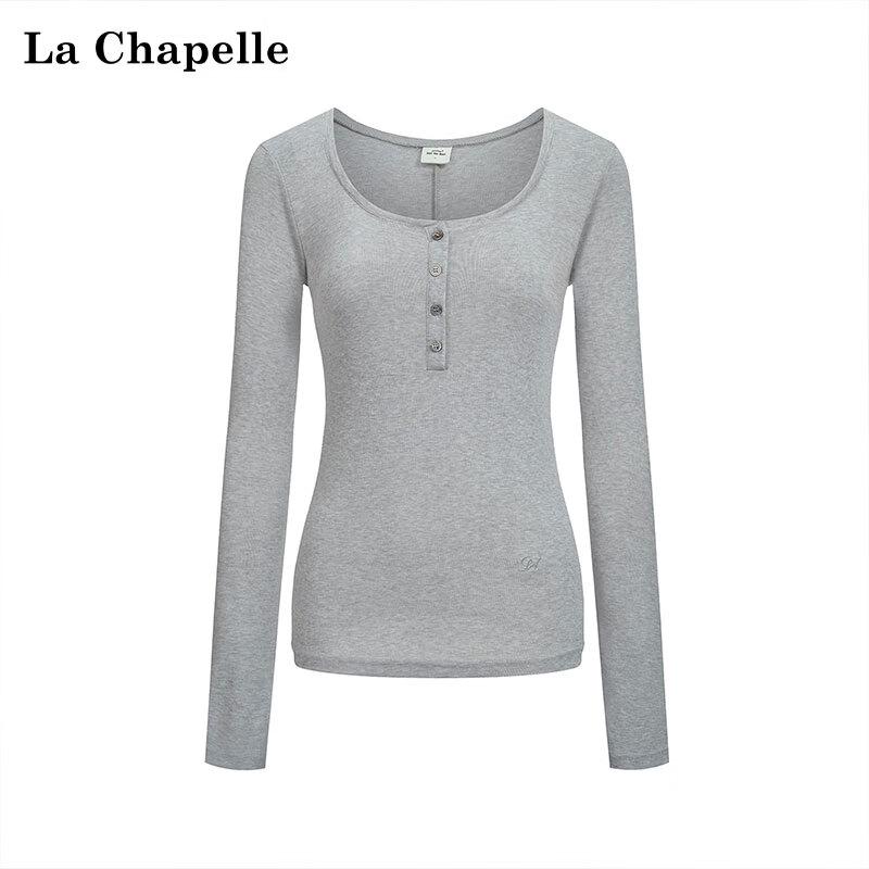 La Chapelle Women s Henry Collar Slim Fit Long Sleeve Base Layer Top S