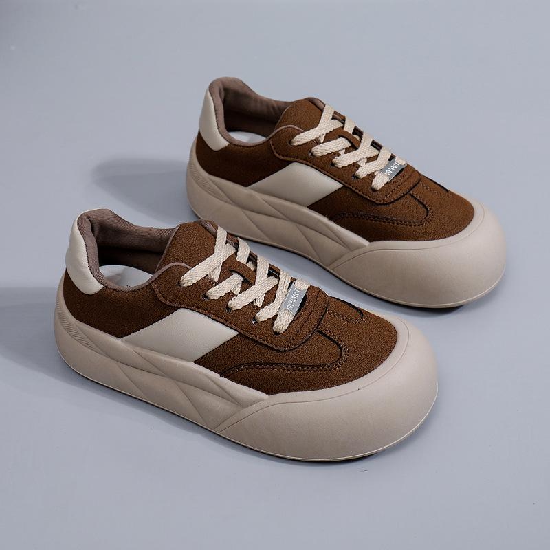 

Женская обувь для скейтбординга, повседневные кроссовки на плоской подошве, легкие нескользящие кроссовки на шнуровке, прогулочная спортивная обувь из искусственной кожи для женщин, кроссовки 40 коричневый