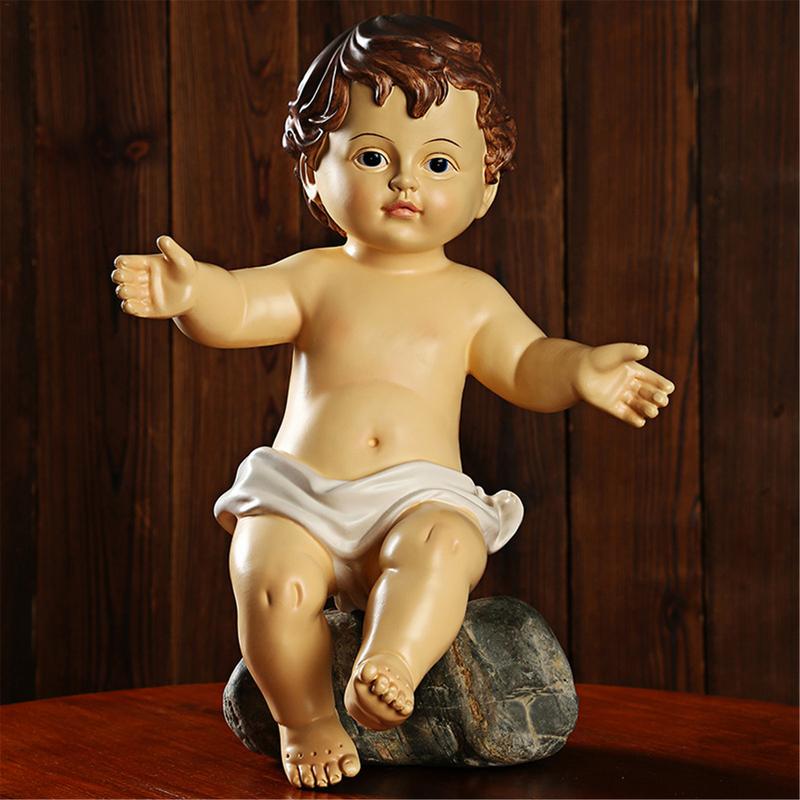 Kinder Religiöse Krippe Harzfigur Baby Jesus Puppe Für Weihnachten Kirche Baby Jesus Statue Freundschaftsgeschenke