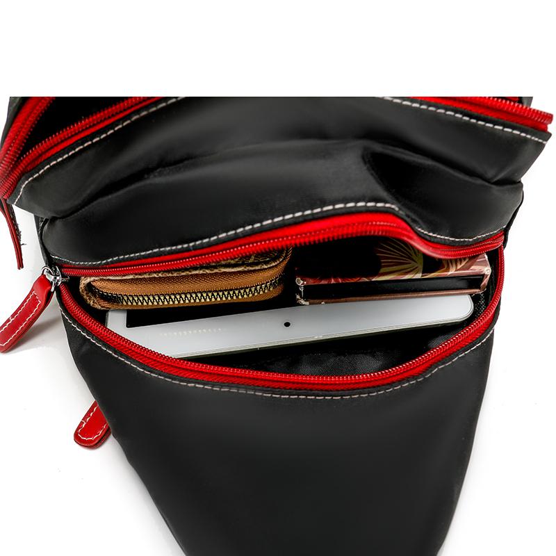 Multifunktionaler Rucksack Colorblock Große Kapazität Retro Brusttasche