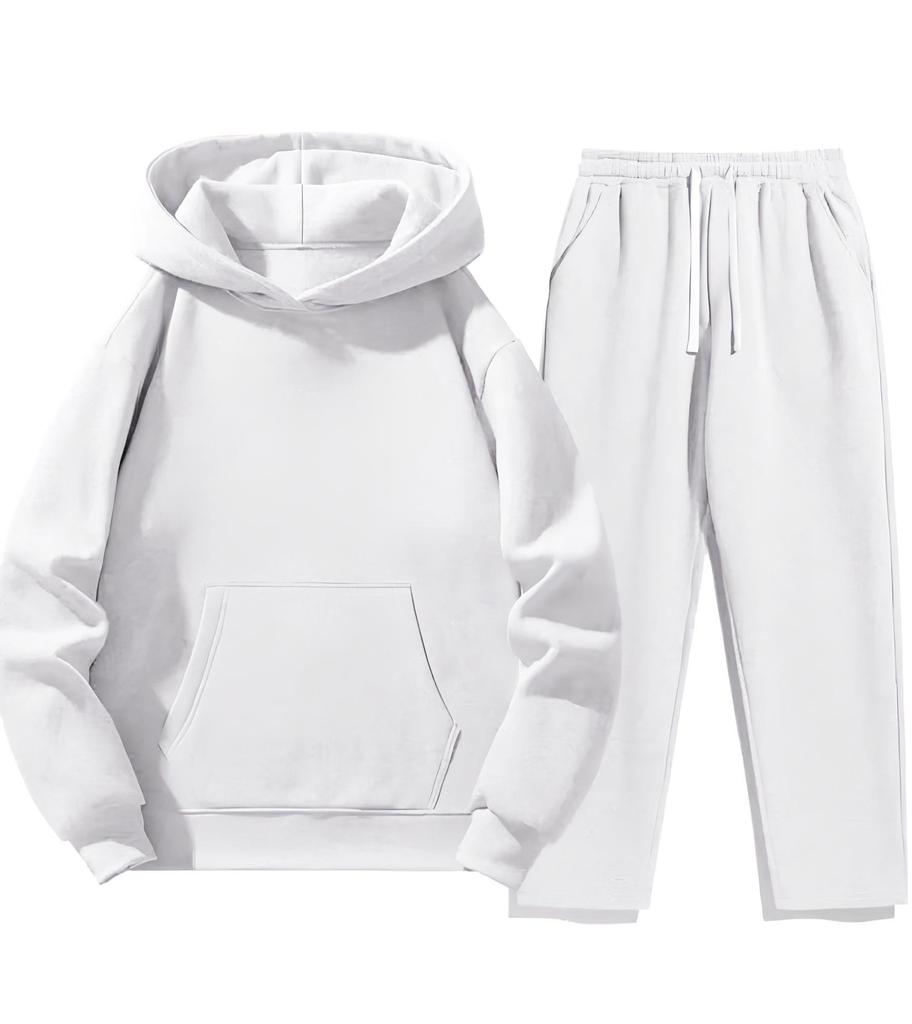 2025 Men's Versatile Casual Fashion Hoodie Set with Customizable Pockets, Pictures, and Text.