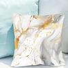 1 Stück Nordic Mode Gold Marmor Kissenbezug Quadratisch Schlafzimmer Sofa Freizeit Komfort Kissen Auto Wohnzimmer Heimdekoration