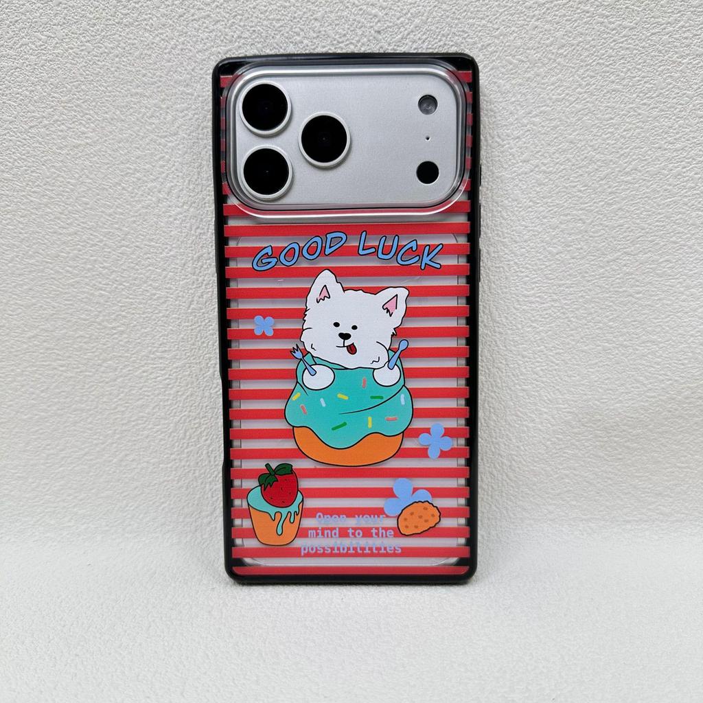 Trendy Crystal Cartoon Animal Phone Case for iPhone 17 Pro Max - Summer Anti-Drop Protection