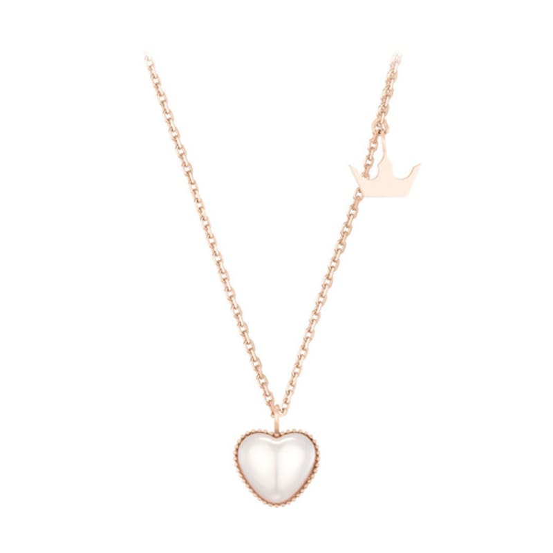 J.ESTINA Mariel Pearl Heart Necklace (JJLJNI4BF387SR420)