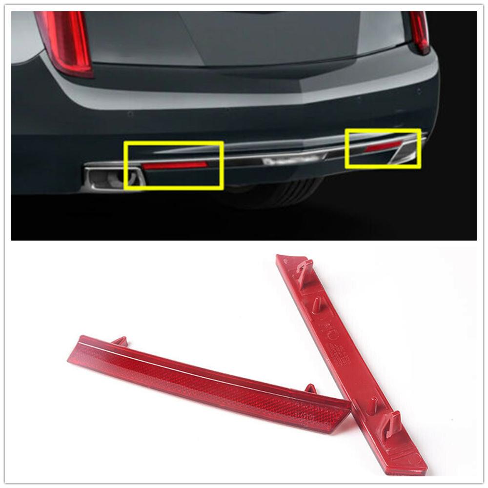 2x Red Rear Bumper Lower Reflector Light Trim For Cadillac XTS 2013-17 #20874085