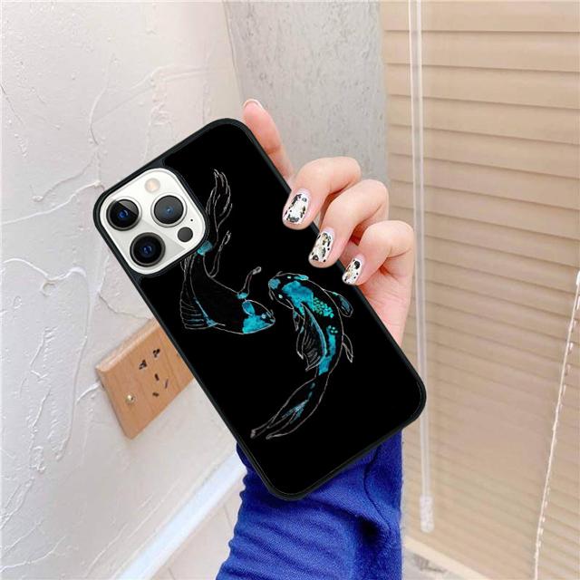 Koi Carp Fish Phone Case Cover For iPhone 17 Air 15 16 14 13 12 Pro Max 11 Pro Max Plus Coque Shell