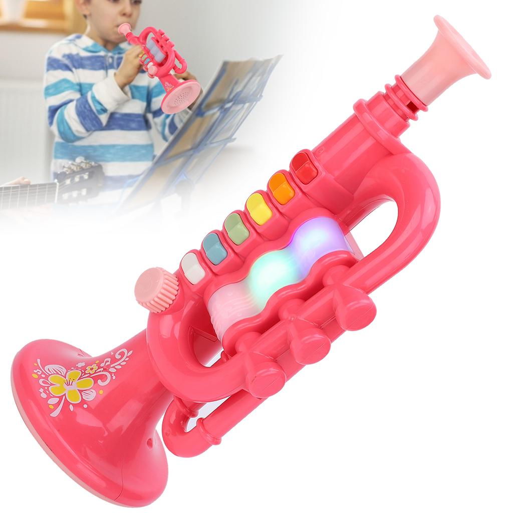 Pink Trumpet Toy Electronic Baby Musical Instrument Children Educational Toy GiftPink