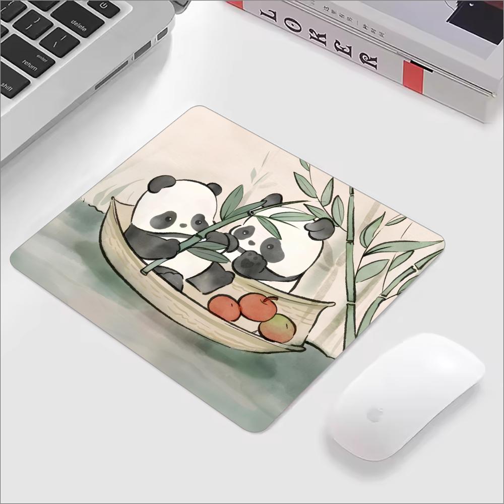 Cute Panda Design Mouse Pad PC Gaming Laptops Mousepad Gamer Carpet Keyboard Mat Desk Protector Anime Cartoon Mause Pads 18X22CM