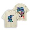 JoJo's Bizarre Adventure Anasui Bedrucktes T-Shirt Herren Damen Retro Gewaschene T-Shirts Übergroßes Baumwoll-T-Shirt Kurzarm Streetwear