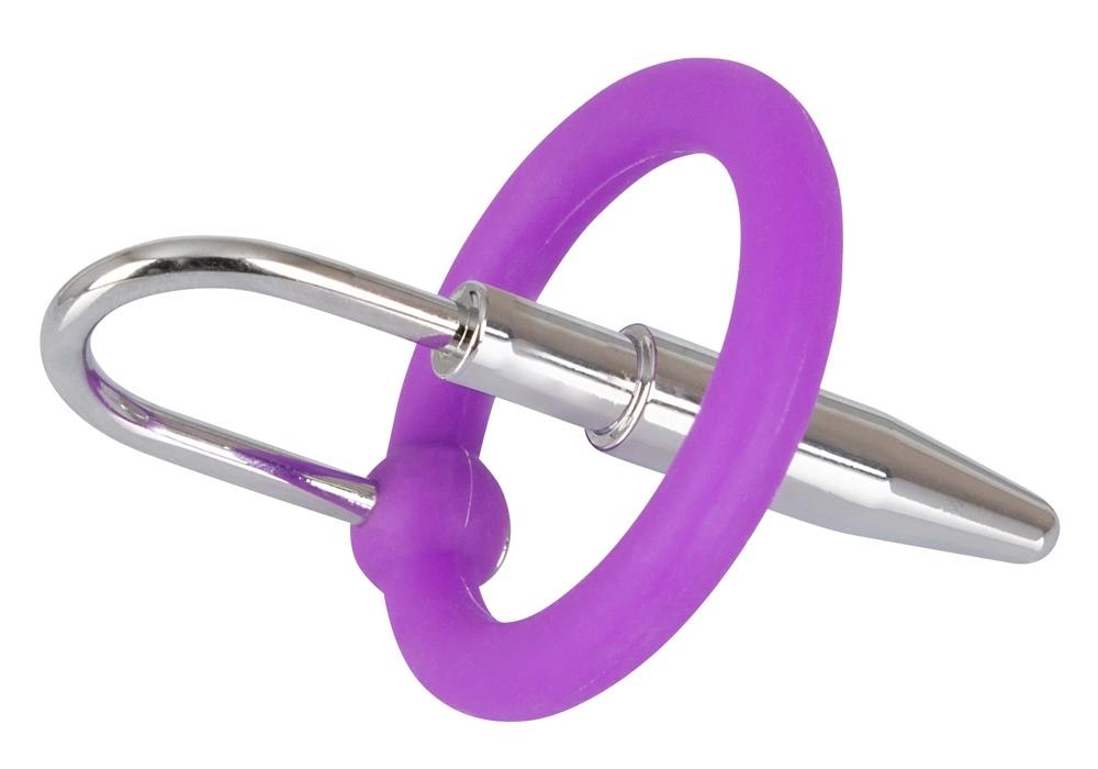 Penisplug - Purple Penis Ring with Dilator